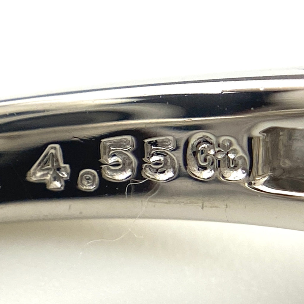 ミキモト パール デザインリング プラチナ 指輪 メレダイヤ 真珠 リング 8号 Pt950 パール ダイヤモンド レディース 【中古】brjwl
