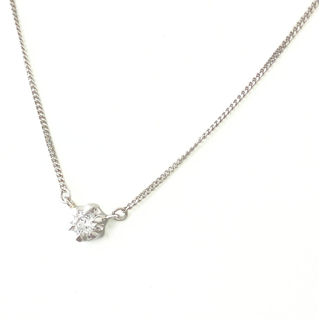メレダイヤ デザインネックレス プラチナ ペンダント ネックレス Pt850 ダイヤモンド レディース 【中古】nbjwl