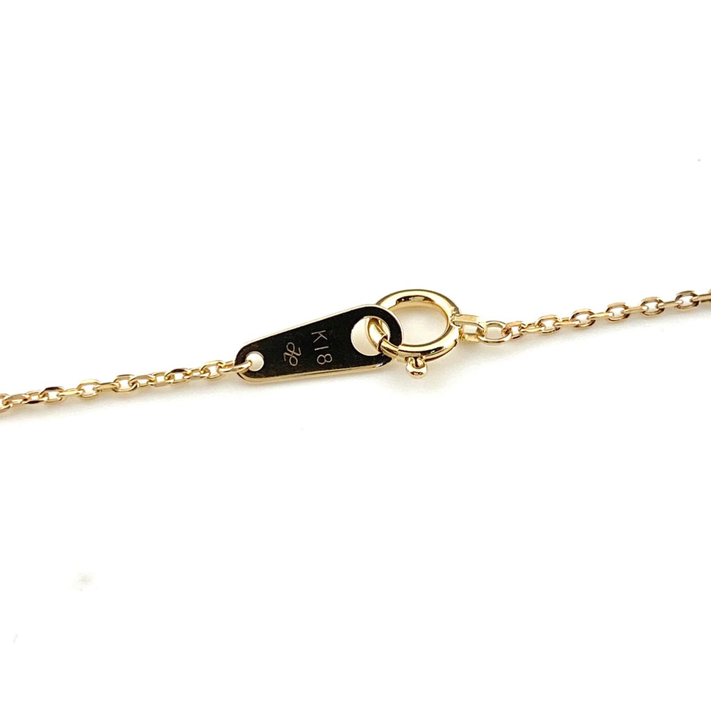 メレダイヤ デザインネックレス YG イエローゴールド ペンダント ネックレス K18 ダイヤモンド レディース 【中古】nbjwl