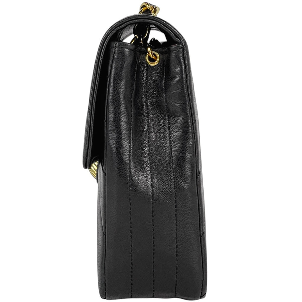 シャネル ココマーク チェーン ショルダーバッグ マドモアゼル ショルダーバッグ レザー ブラック レディース 【中古】brbag