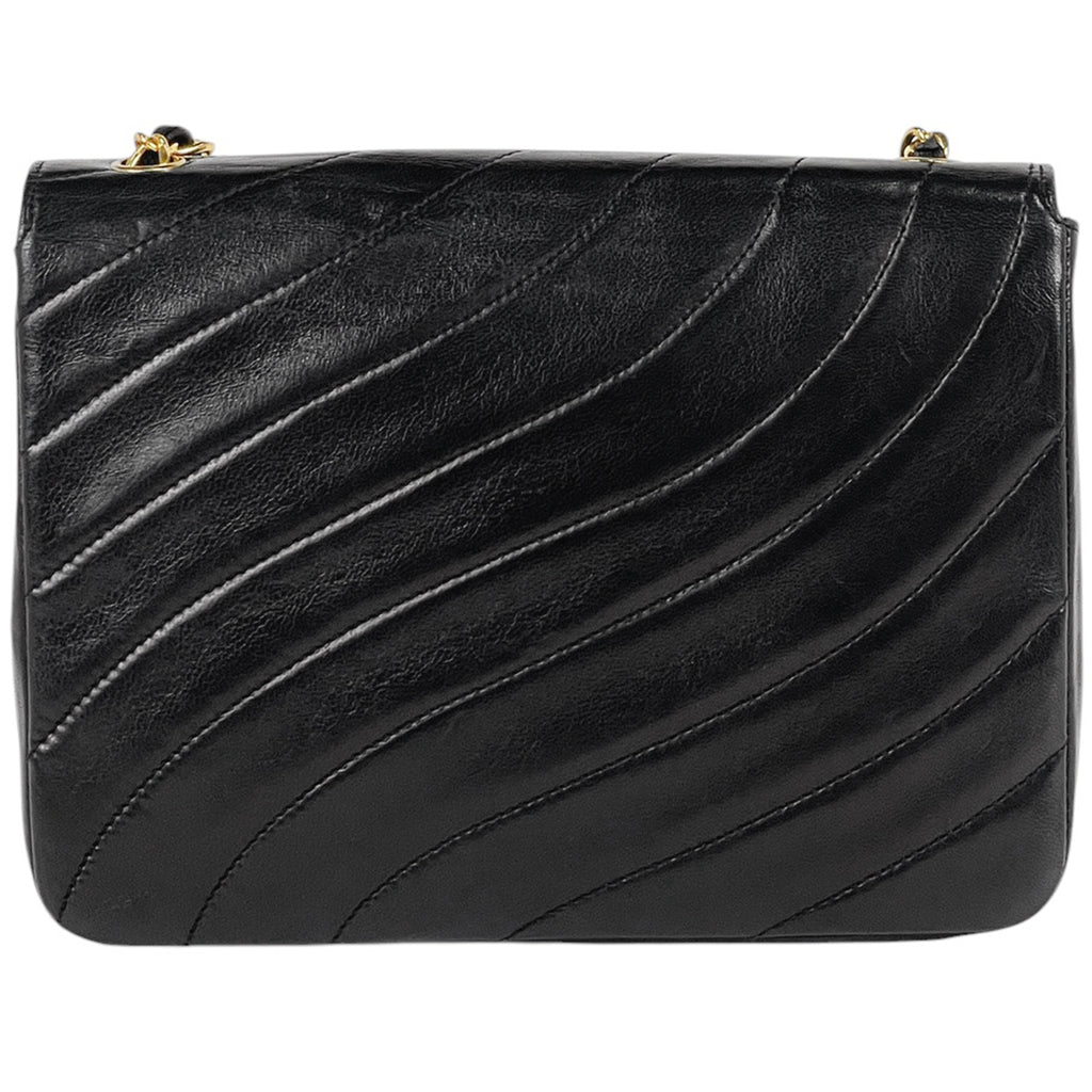 シャネル ココマーク チェーン ショルダーバッグ マドモアゼル ショルダーバッグ レザー ブラック レディース 【中古】brbag