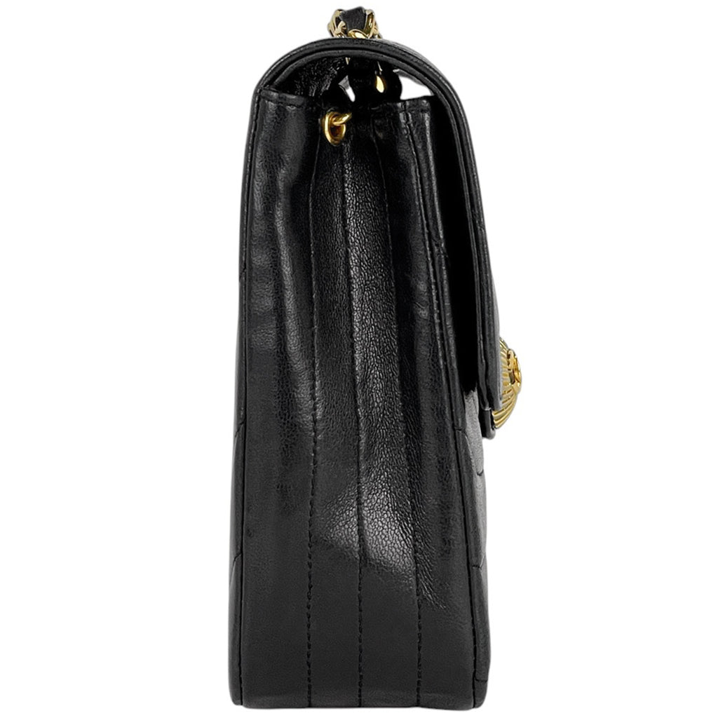 シャネル ココマーク チェーン ショルダーバッグ マドモアゼル ショルダーバッグ レザー ブラック レディース 【中古】brbag