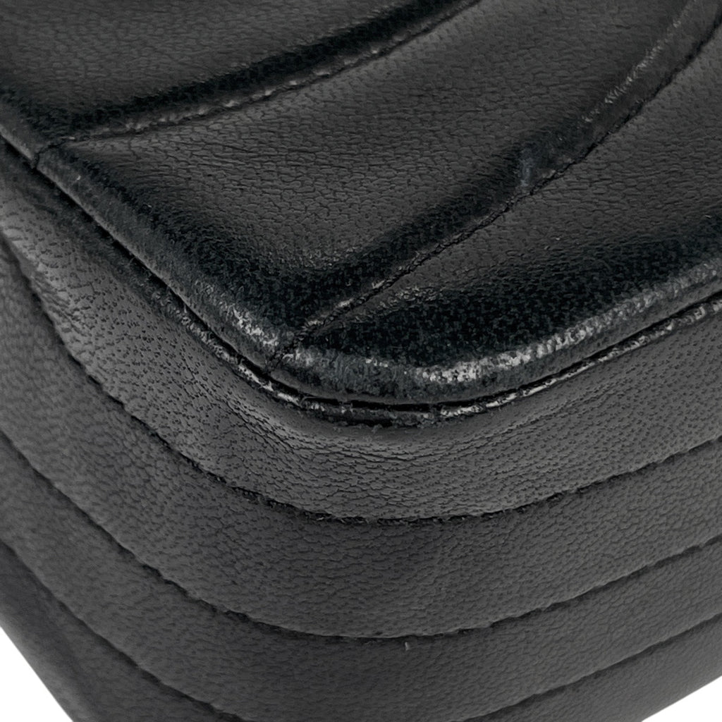 シャネル ココマーク チェーン ショルダーバッグ マドモアゼル ショルダーバッグ レザー ブラック レディース 【中古】brbag