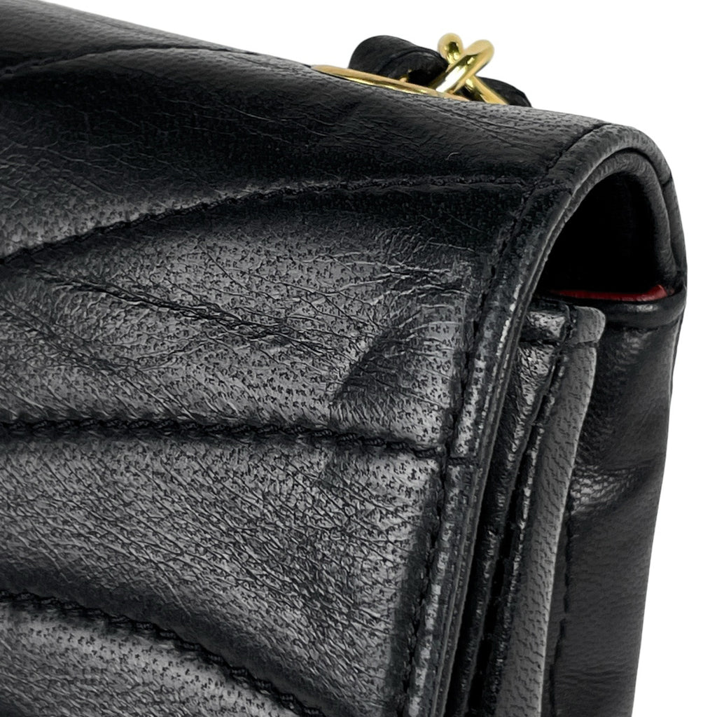 シャネル ココマーク チェーン ショルダーバッグ マドモアゼル ショルダーバッグ レザー ブラック レディース 【中古】brbag