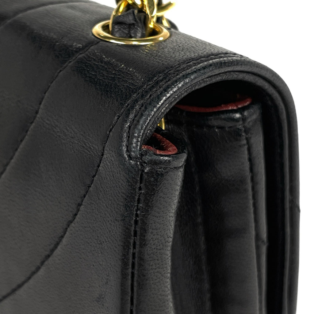 シャネル ココマーク チェーン ショルダーバッグ マドモアゼル ショルダーバッグ レザー ブラック レディース 【中古】brbag