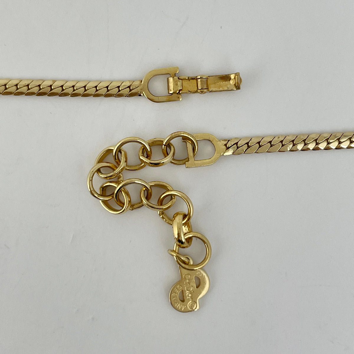 クリスチャンディオール　ラインストーン　ボール　チェーン　ロング　ネックレス クリスチャンディオール ラインストーン ボール チェーン ロング