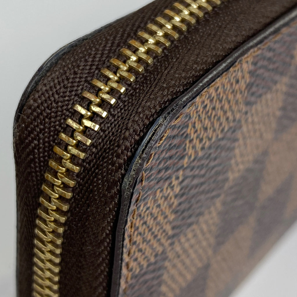 ルイ・ヴィトン ジッピー コインパース 小銭入れ ラウンドファスナー カード入れ カードケース コインケース ダミエ ブラウン N63070 レディース 【中古】brbag