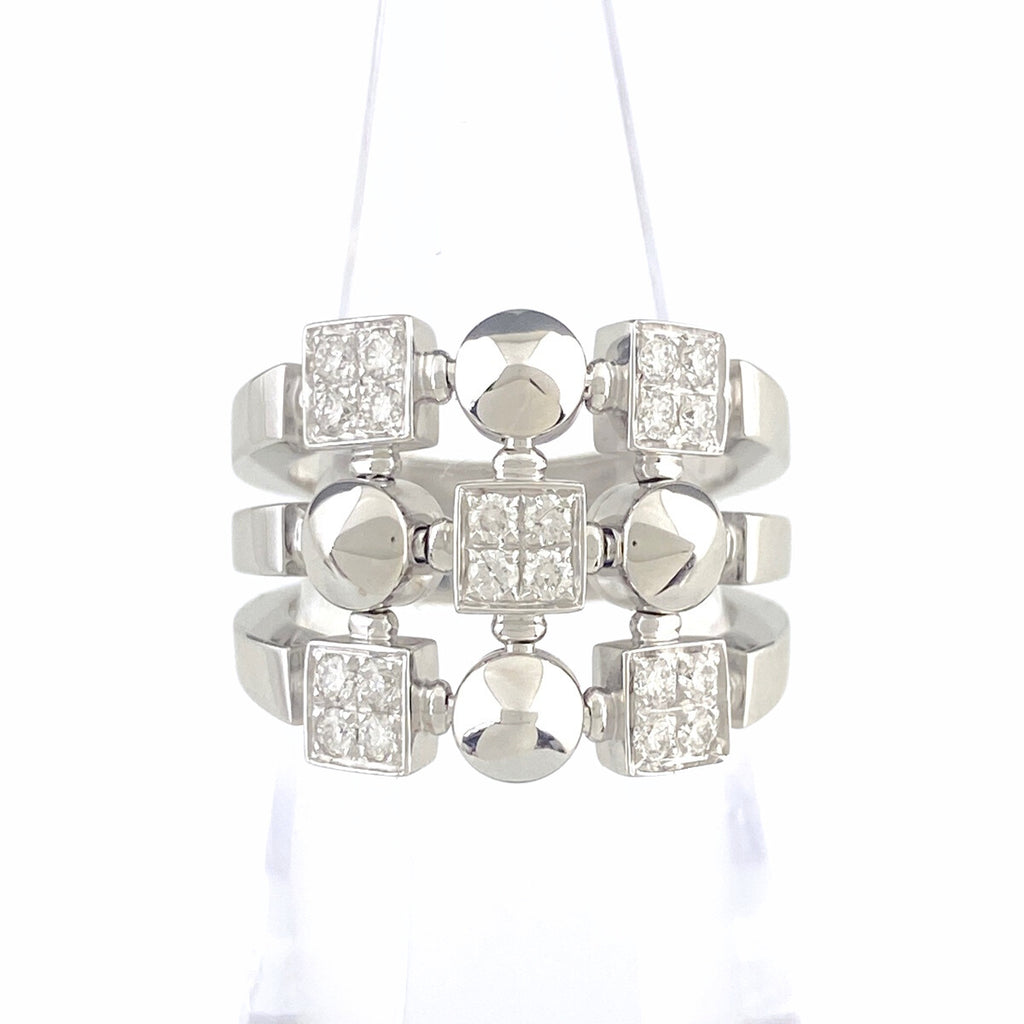 ブルガリ ルチア リング 指輪 メレダイヤ リング 13号 750 ダイヤモンド レディース 【中古】brjwl