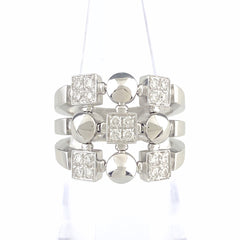 ブルガリ ルチア リング 指輪 メレダイヤ リング 13号 750 ダイヤモンド レディース 【中古】brjwl