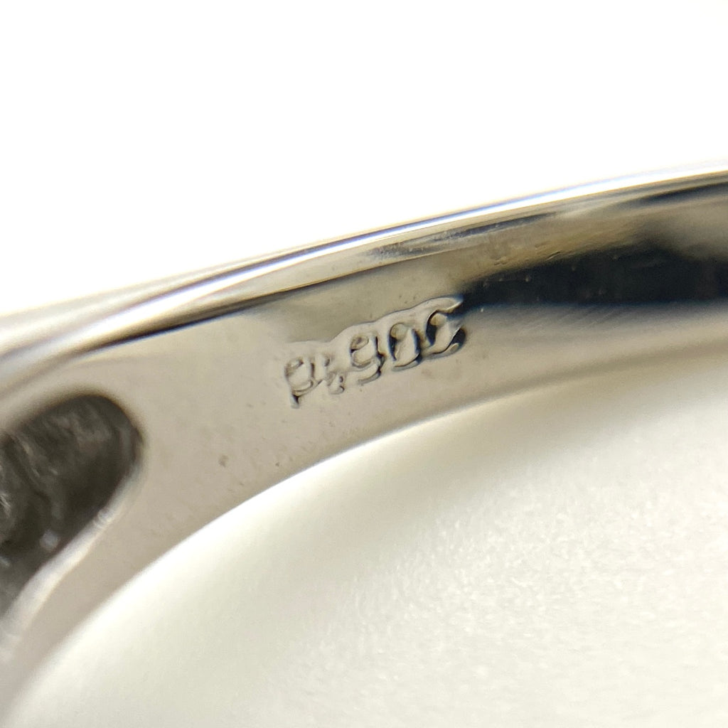 パール デザインリング プラチナ 指輪 メレダイヤ 真珠 リング 12号 Pt900 パール ダイヤモンド レディース 【中古】nbjwl