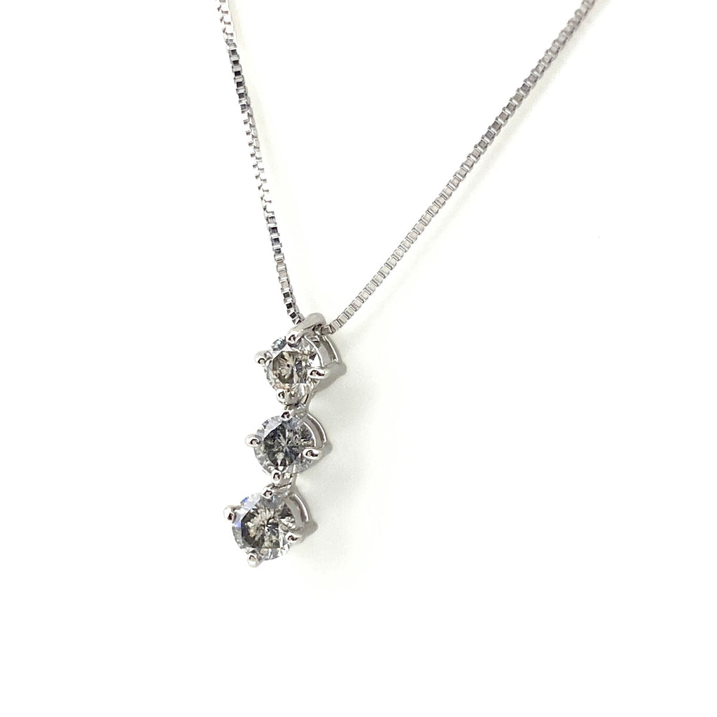 メレダイヤ デザインネックレス プラチナ ペンダント ネックレス Pt900 Pt850 ダイヤモンド レディース 【中古】nbjwl