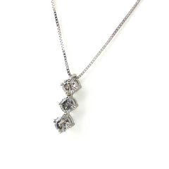 メレダイヤ デザインネックレス プラチナ ペンダント ネックレス Pt900 Pt850 ダイヤモンド レディース 【中古】nbjwl