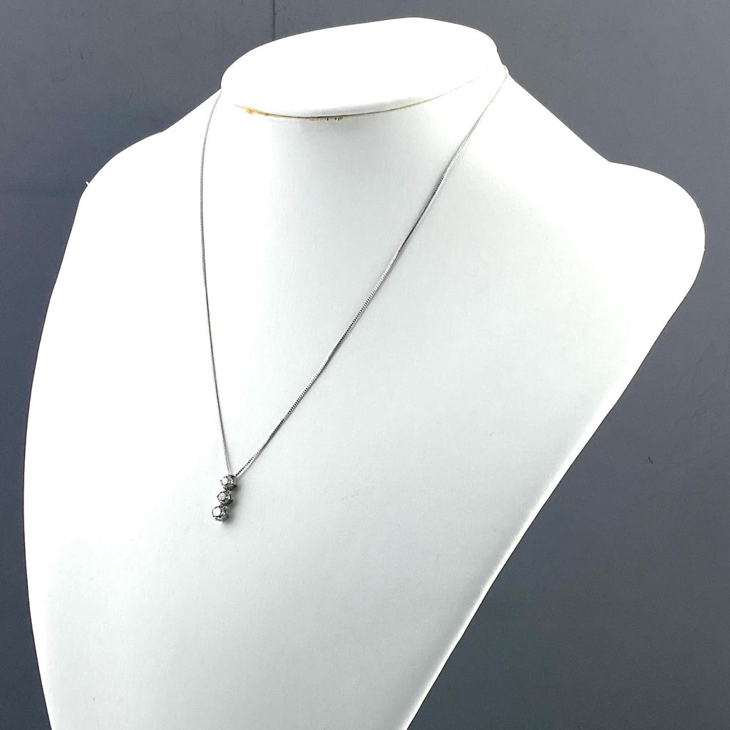 メレダイヤ デザインネックレス プラチナ ペンダント ネックレス Pt900 Pt850 ダイヤモンド レディース 【中古】nbjwl