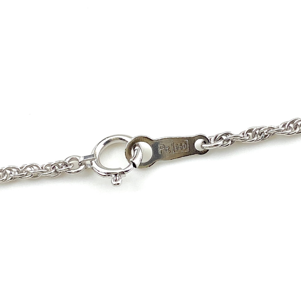 フラワーモチーフ デザインネックレス プラチナ ペンダント メレダイヤ ダイヤモンド 花 ネックレス Pt900 Pt850 サファイア レディース 【中古】nbjwl