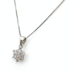メレダイヤ デザインネックレス プラチナ ペンダント ネックレス Pt900 Pt850 ダイヤモンド レディース 【中古】nbjwl