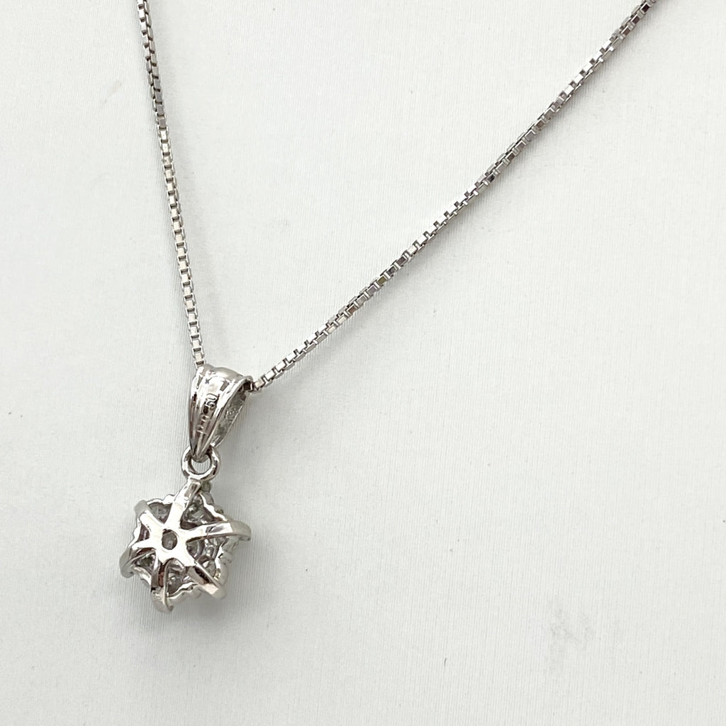 メレダイヤ デザインネックレス プラチナ ペンダント ネックレス Pt900 Pt850 ダイヤモンド レディース 【中古】nbjwl