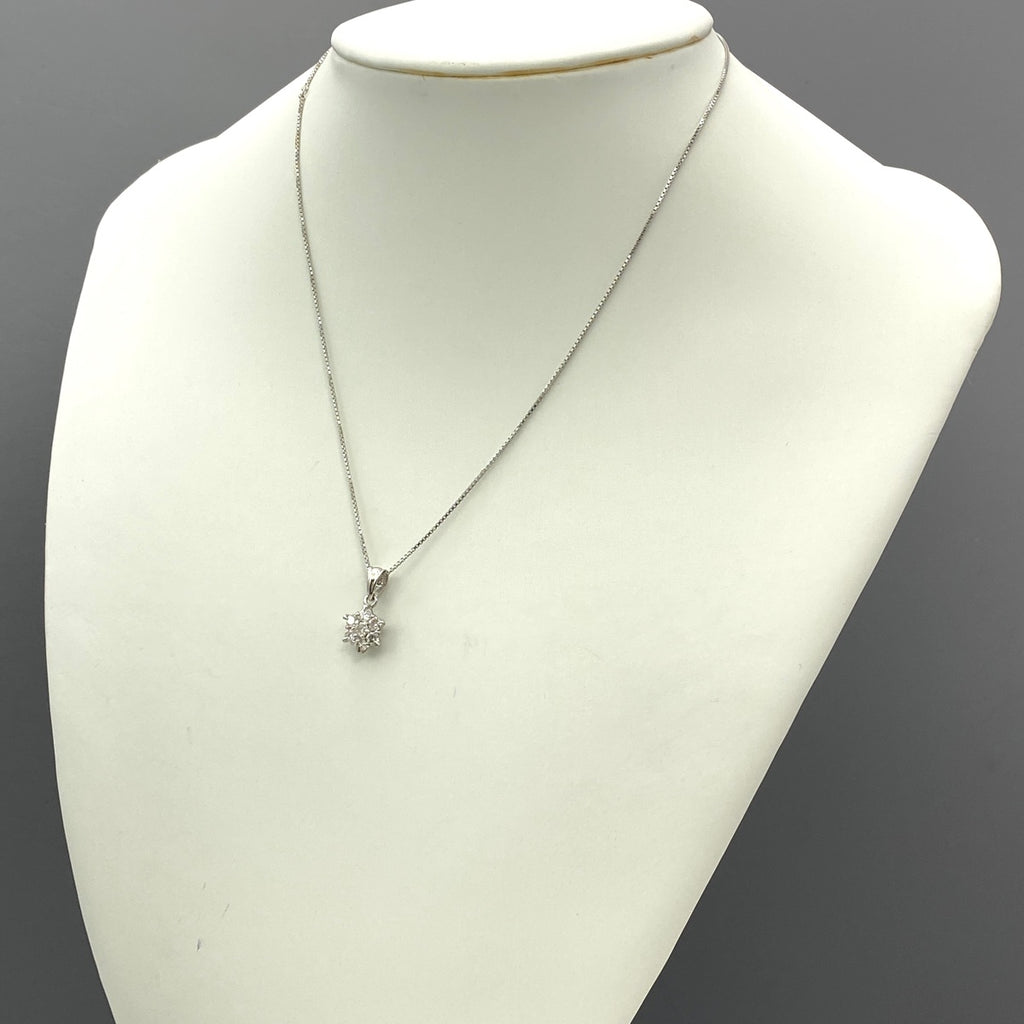 メレダイヤ デザインネックレス プラチナ ペンダント ネックレス Pt900 Pt850 ダイヤモンド レディース 【中古】nbjwl