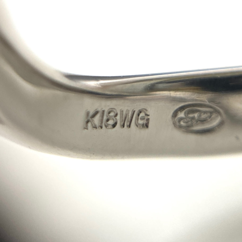 メレダイヤ デザインリング WG ホワイトゴールド 指輪 リング 12号 K18 WG ダイヤモンド レディース 【中古】nbjwl