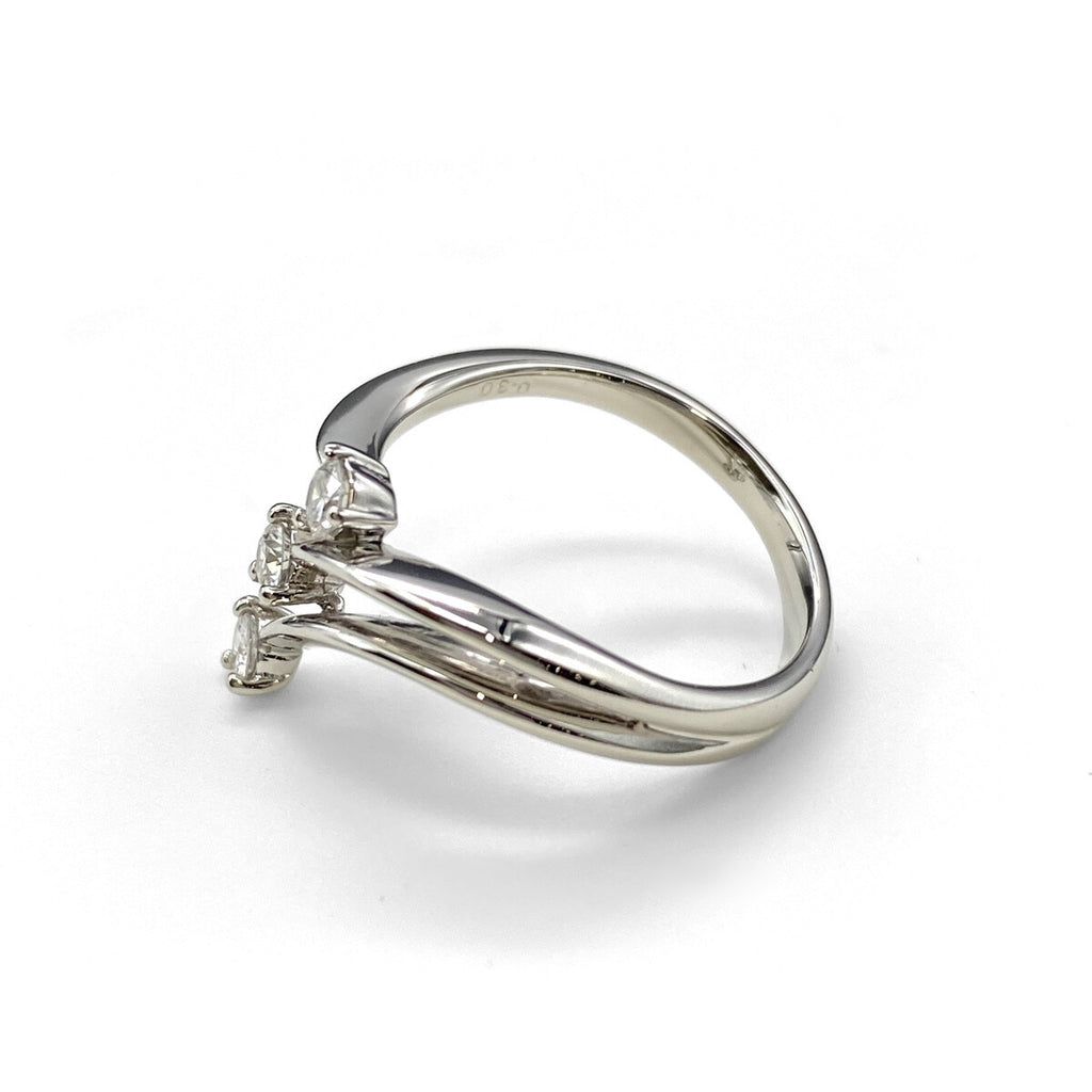 メレダイヤ デザインリング プラチナ 指輪 リング 13号 Pt900 ダイヤモンド レディース 【中古】nbjwl