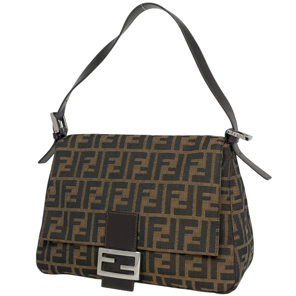 フェンディ ズッカ柄 ショルダーバッグ ハンドバッグ ワンショルダー マンマバゲット ショルダーバッグ キャンバス ブラウン 26325 レディース 【中古】brbag