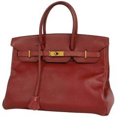 エルメス バーキン 35 ハンドバッグ レッド 〇Y レディース 【中古】brbag