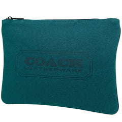コーチ ロゴ クラッチバッグ ポーチ クラッチバッグ キャンバス ブルー C7948G レディース 【中古】brbag