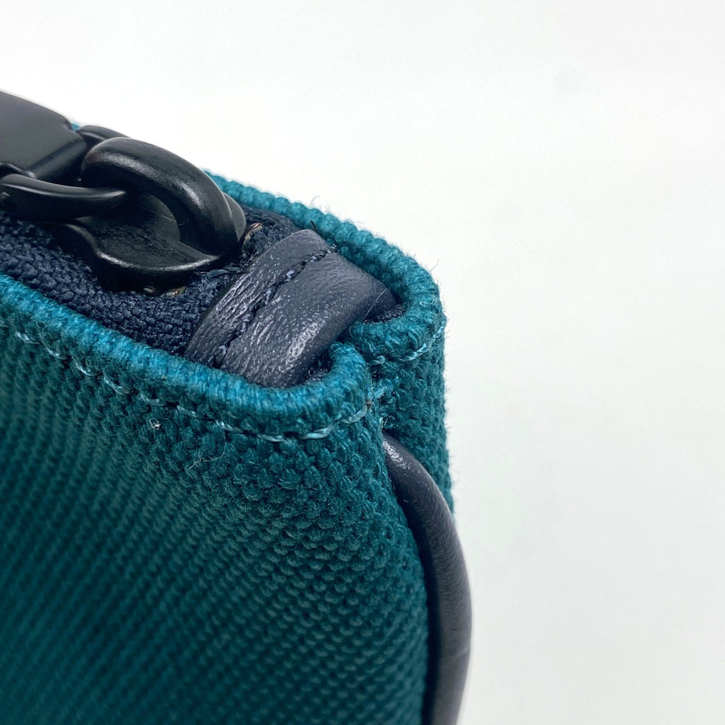 コーチ ロゴ クラッチバッグ ポーチ クラッチバッグ キャンバス ブルー C7948G レディース 【中古】brbag
