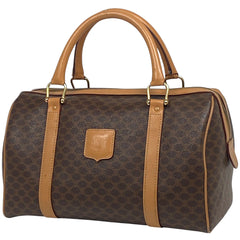 セリーヌ マカダム柄 ハンドバッグ ロゴ ハンドバッグ コーティングキャンバス ブラウン レディース 【中古】brbag