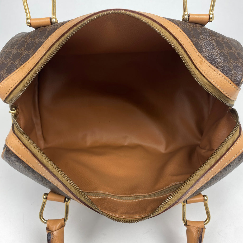 セリーヌ マカダム柄 ハンドバッグ ロゴ ハンドバッグ コーティングキャンバス ブラウン レディース 【中古】brbag