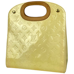 ルイ・ヴィトン メープルドライブ 手提げ エナメル ハンドバッグ モノグラムヴェルニ ペルル(オフホワイト) M91378 レディース 【中古】brbag