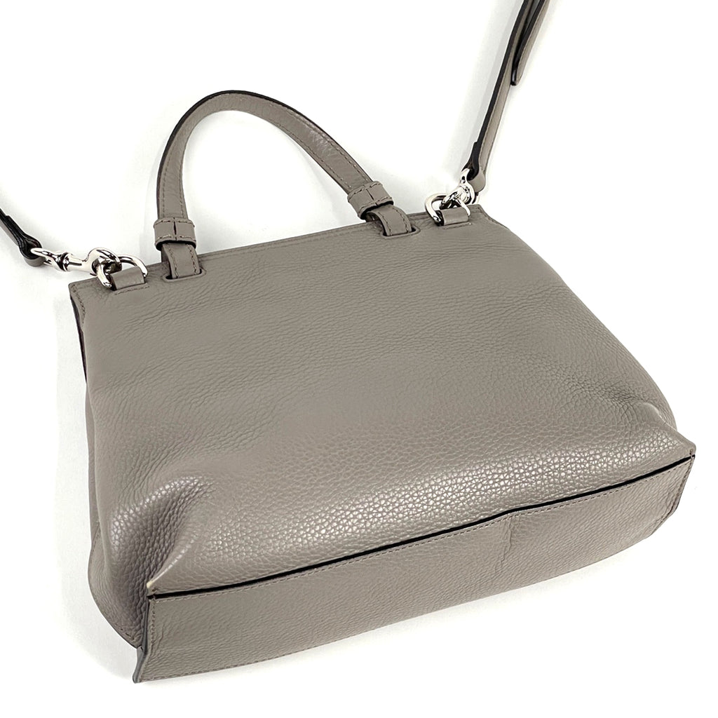 グッチ バンブー デイリー トップハンドルバッグ 2WAY ショルダーバッグ 竹 ハンドバッグ レザー グレー 370831 レディース 【中古】brbag