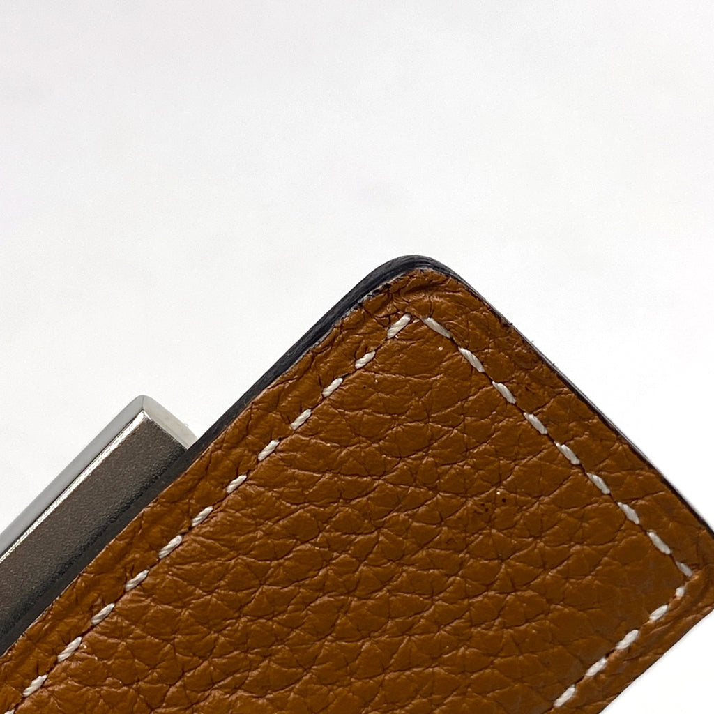 エルメス コンスタンス リバーシブル Hベルト □P刻印 ベルト レザー ブラック ブラウン レディース 【中古】brbag