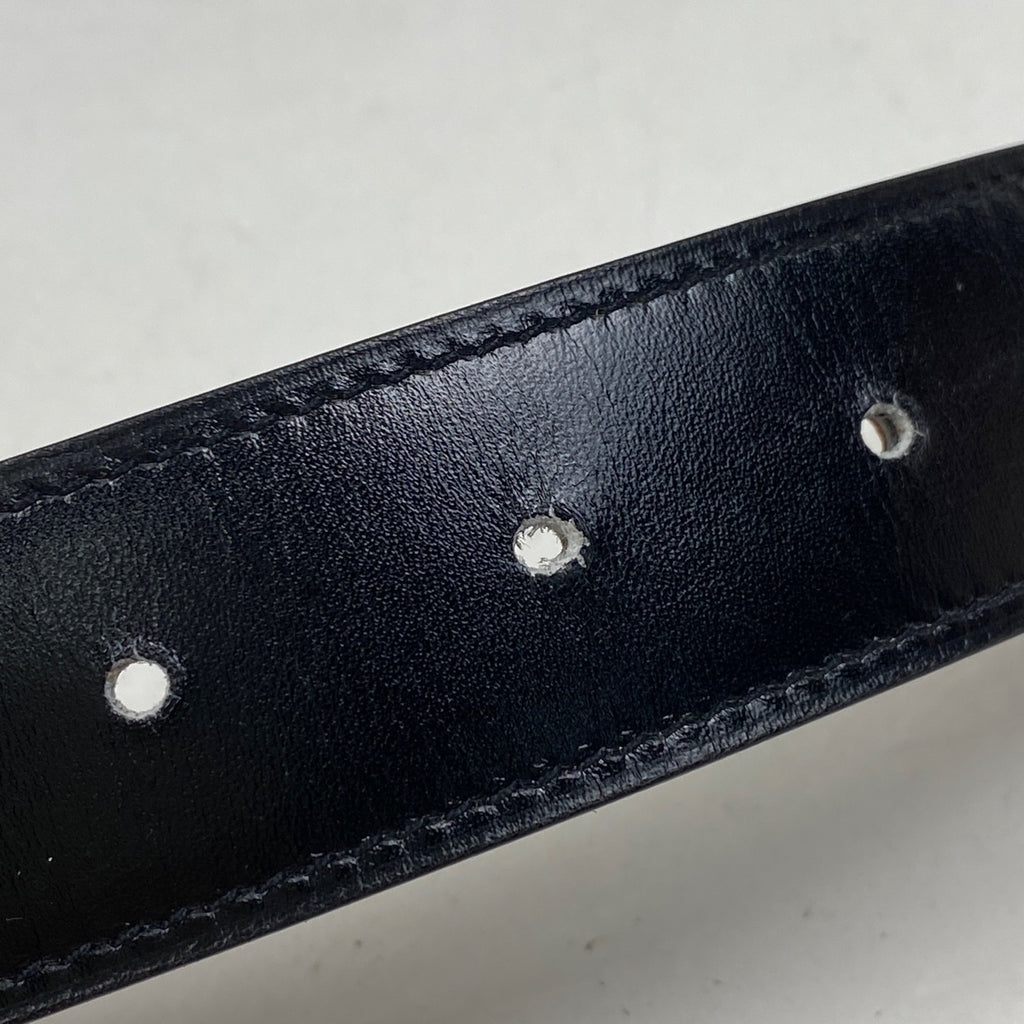 エルメス コンスタンス リバーシブル Hベルト □P刻印 ベルト レザー ブラック ブラウン レディース 【中古】brbag