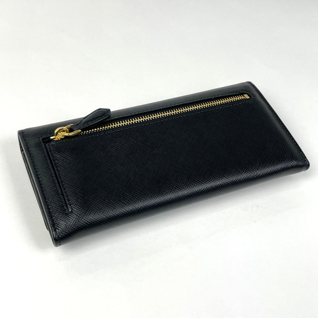 プラダ ロゴ 二つ折り 長財布 札入れ 小銭入れ 長財布 レザー ネロ(ブラック) 1MH132 レディース 【中古】brbag