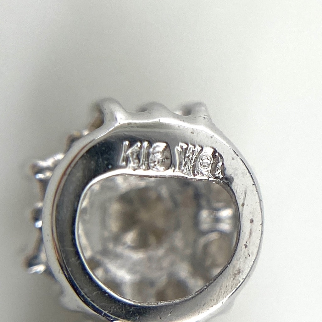 フラワーモチーフ ペンダントトップ WG ホワイトゴールド メレダイヤ 花 ペンダントトップ K18 WG ダイヤモンド レディース 【中古】nbjwl