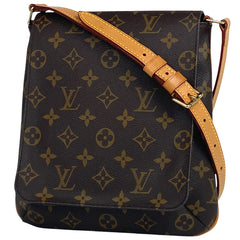 ルイ・ヴィトン ミュゼット サルサ ショート 肩掛け ショルダーバッグ モノグラム ブラウン M51258 レディース 【中古】brbag