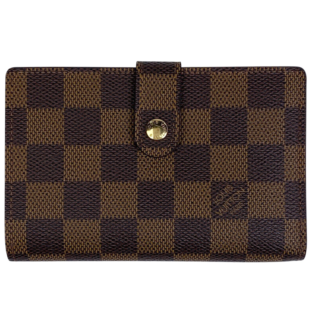 ルイ・ヴィトン ポルトモネ ビエ ヴィエノワ 札入れ 小銭入れ がま口 二つ折り財布 ダミエ ブラウン N61664 レディース 【中古】brbag