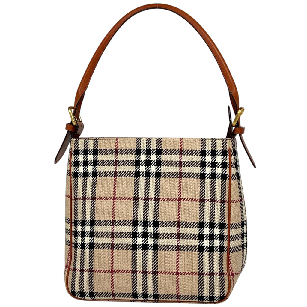 バーバリー チェック柄 ショルダーバッグ ワンショルダー ショルダーバッグ ファブリック ベージュ レディース 【中古】brbag