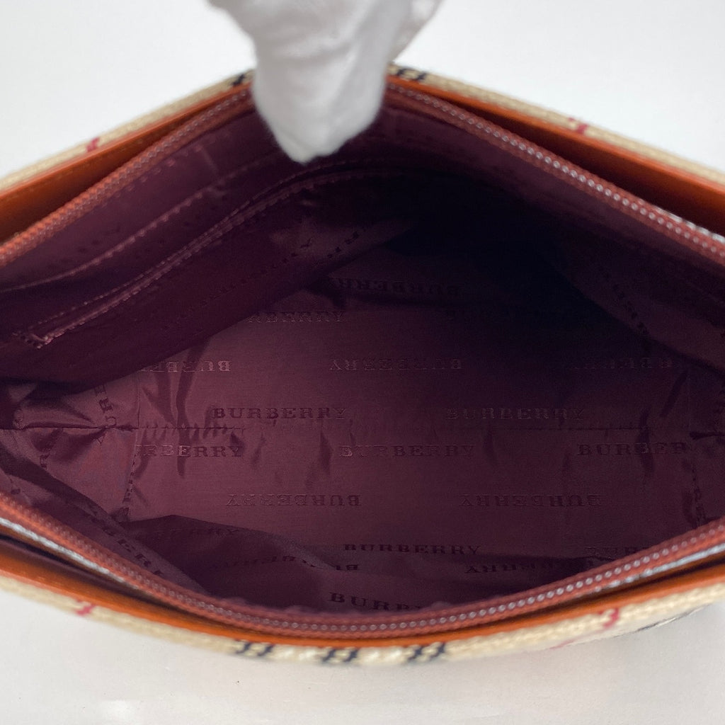 バーバリー チェック柄 ショルダーバッグ ワンショルダー ショルダーバッグ ファブリック ベージュ レディース 【中古】brbag