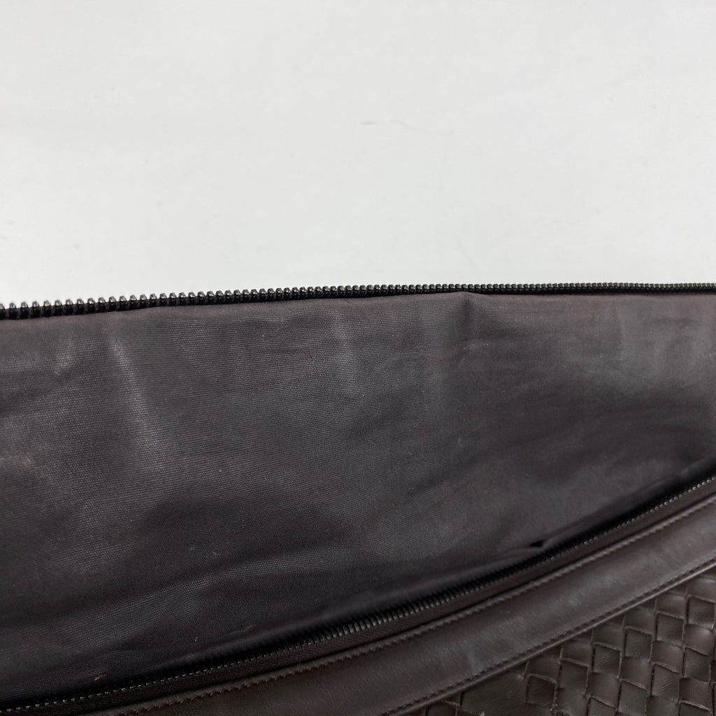 ボッテガヴェネタ イントレチャート ボストンバッグ 2WAY ショルダーバッグ ボストンバッグ レザー ダークブラウン 152230 レディース 【中古】brbag