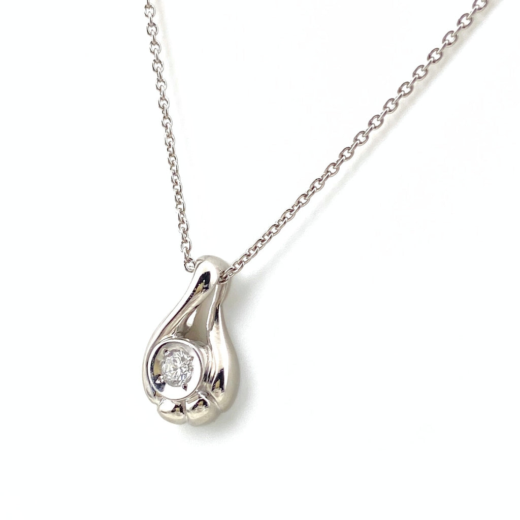 メレダイヤ デザインネックレス プラチナ ペンダント ネックレス Pt900 Pt850 ダイヤモンド レディース 【中古】nbjwl
