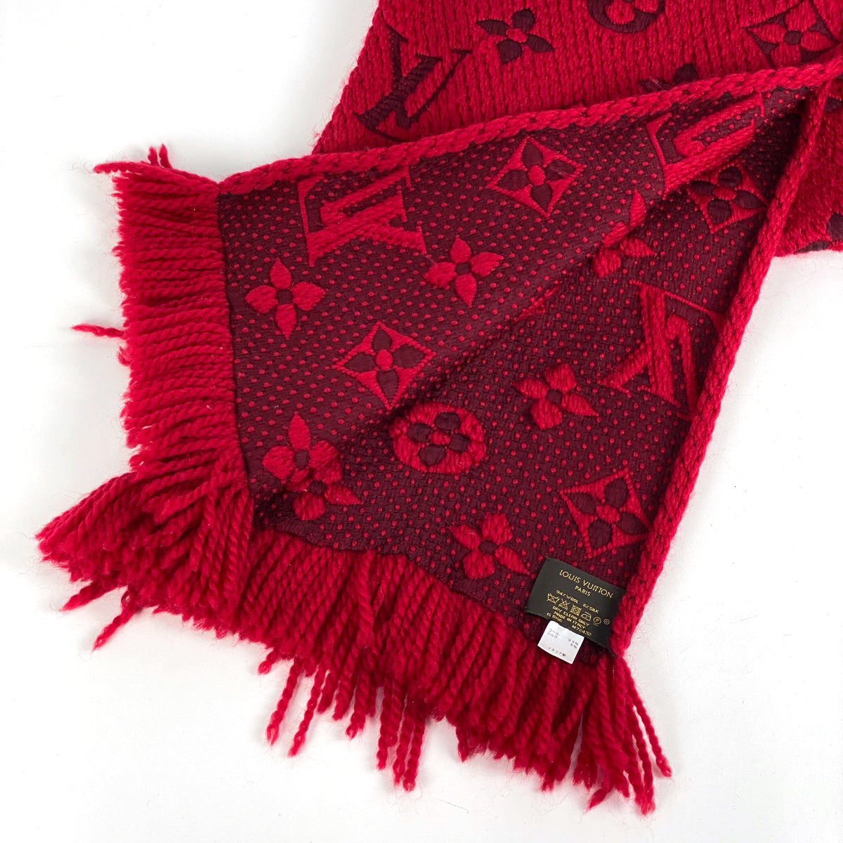 ルイヴィトン　モノグラムエシャルプロゴマニアマフラー ウールブラウンM72241 LOUIS VUITTON ルイヴィトン マフラー エシャルプ・ロゴマニア