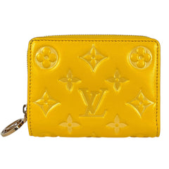 ルイ・ヴィトン ポルトフォイユ ルー ラウンドファスナー エンボス モノグラム 二つ折り財布 レザー ギンコイエロー M13792 レディース 【中古】brbag