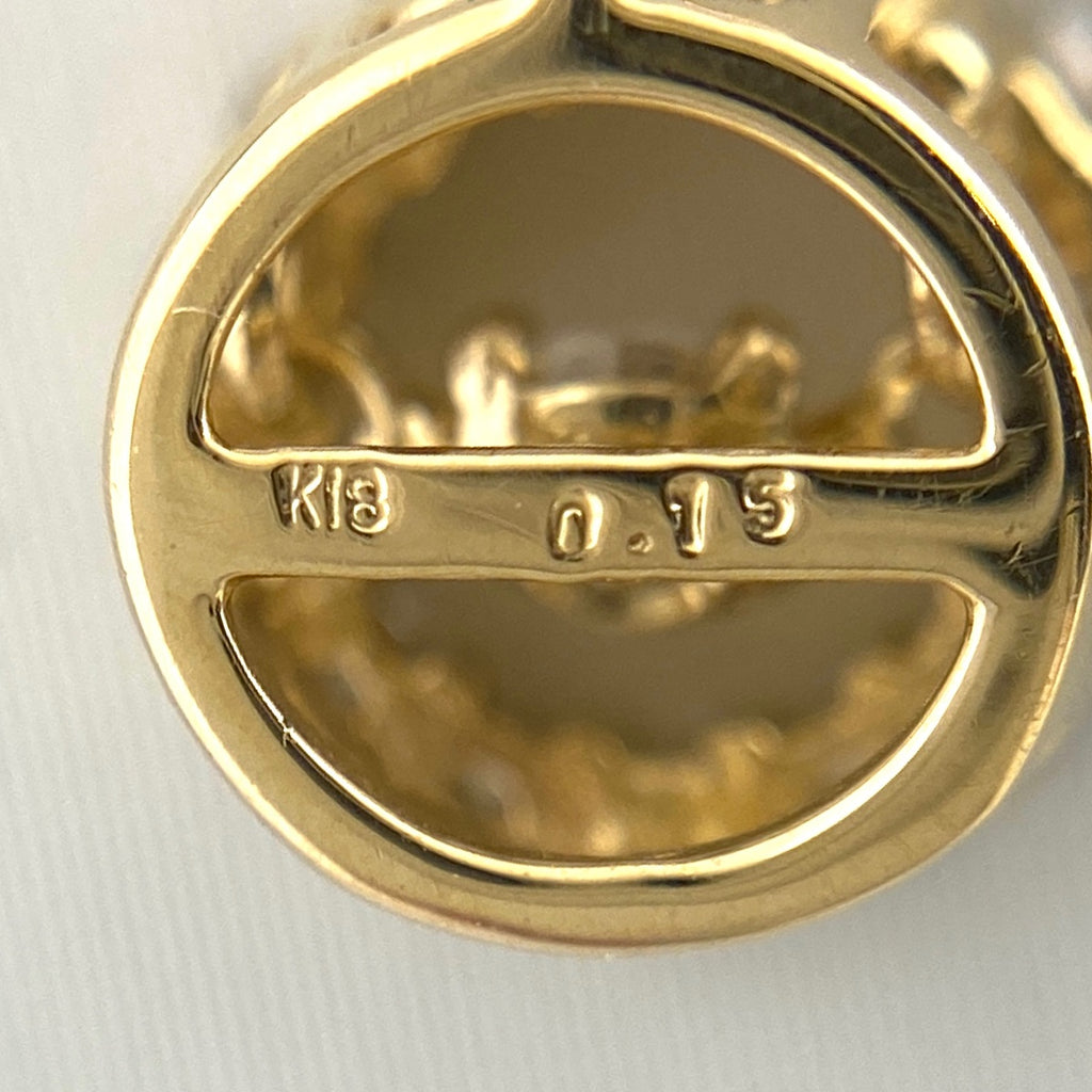 メレダイヤ デザインネックレス YG イエローゴールド ペンダント ネックレス K18 ダイヤモンド レディース 【中古】nbjwl