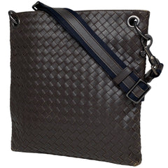 ボッテガヴェネタ イントレチャート ショルダーバッグ 斜め掛け ショルダーバッグ レザー ブラウン 172736 レディース 【中古】brbag