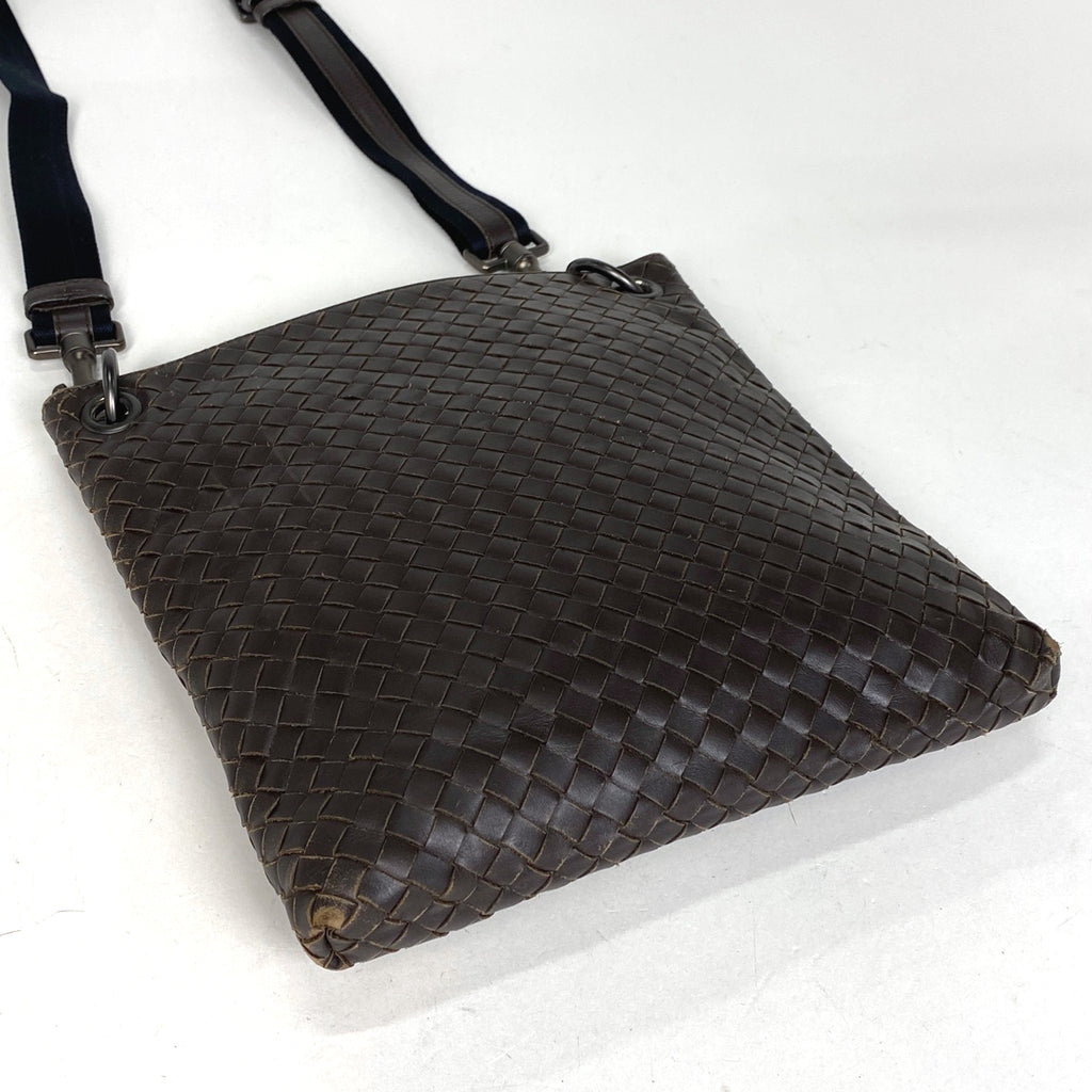 ボッテガヴェネタ イントレチャート ショルダーバッグ 斜め掛け ショルダーバッグ レザー ブラウン 172736 レディース 【中古】brbag