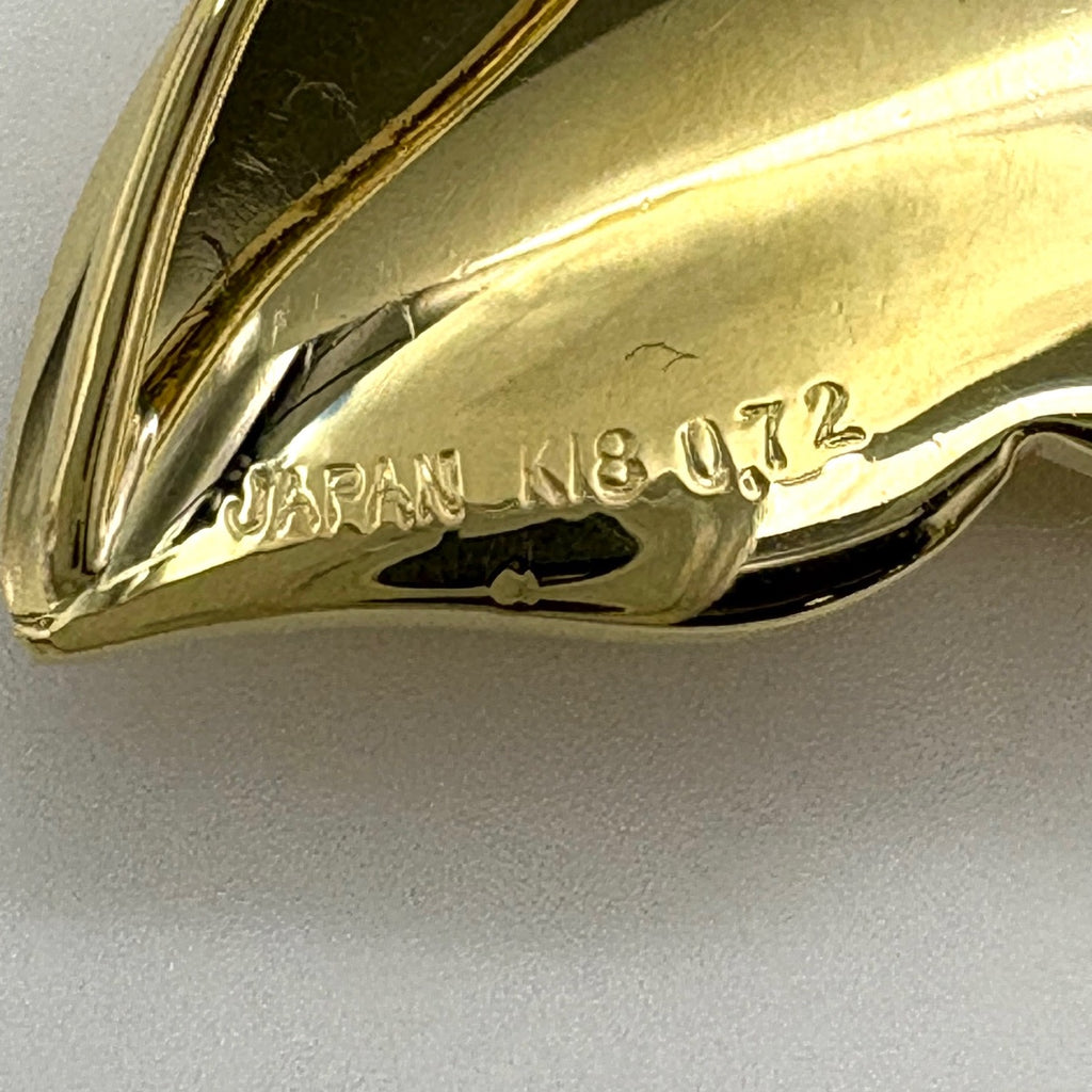 メレダイヤ デザインブローチ YG イエローゴールド 2WAY ペンダントトップ ブローチ K18 ダイヤモンド レディース ノンブランドジュエリー 【中古】nbjwl