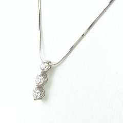 メレダイヤ デザインネックレス プラチナ ペンダント ネックレス Pt900 Pt850 ダイヤモンド レディース 【中古】nbjwl