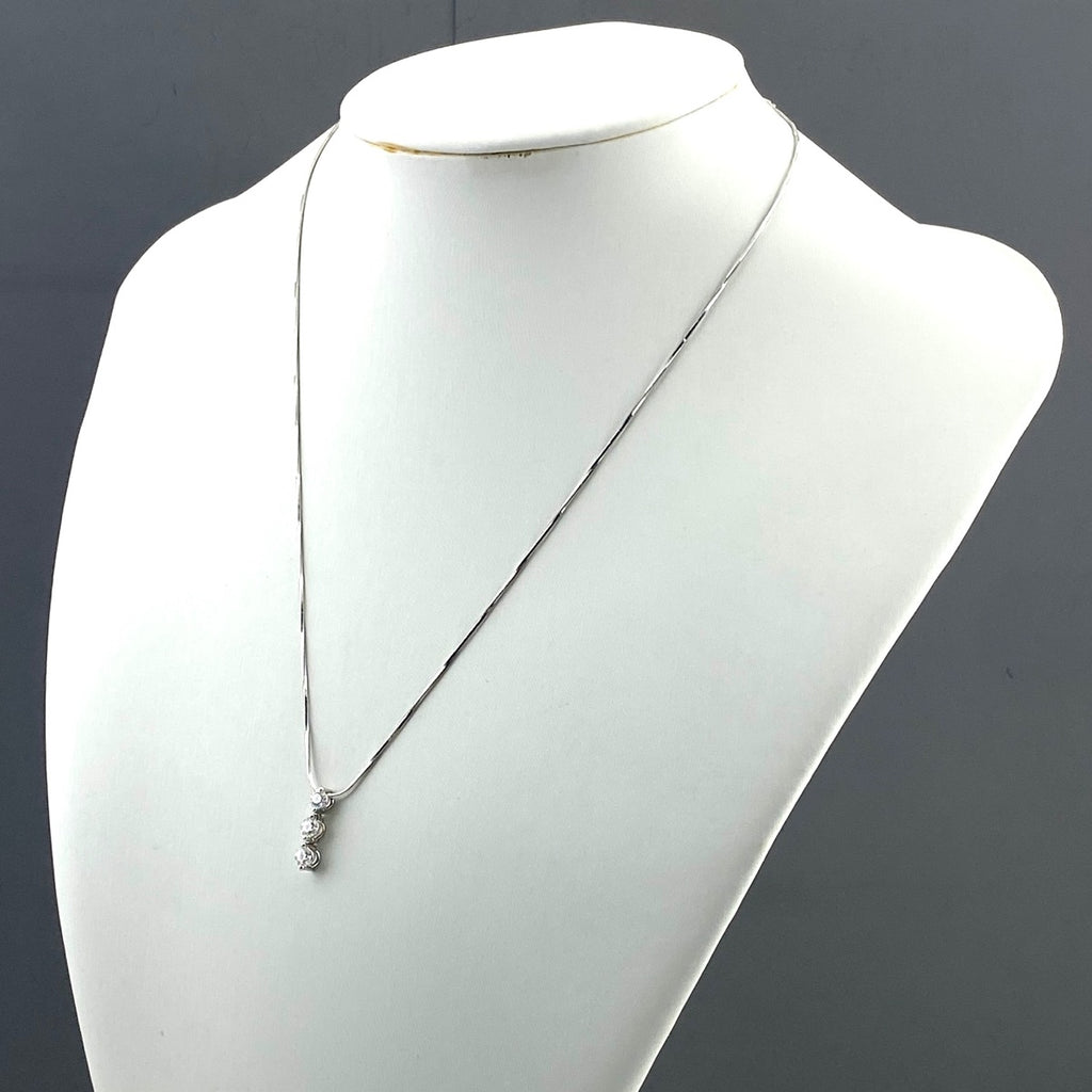 メレダイヤ デザインネックレス プラチナ ペンダント ネックレス Pt900 Pt850 ダイヤモンド レディース 【中古】nbjwl