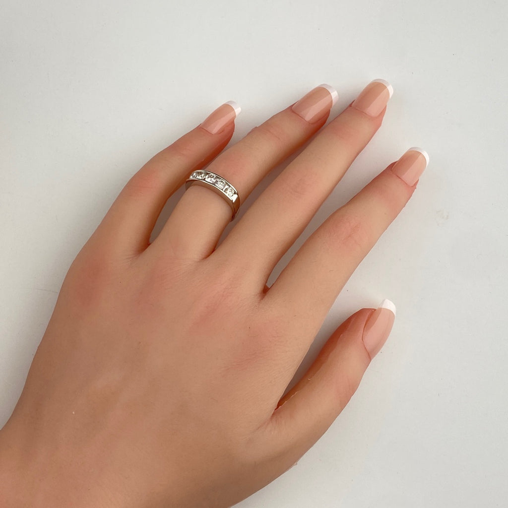 メレダイヤ デザインリング プラチナ 指輪 リング 10.5号 Pt900 ダイヤモンド レディース 【中古】nbjwl